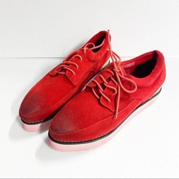 Women Fashion Lace Up Pointed Toe Flats Walking Running Sneaker Vibe Comfortable - Picture 1 of 6